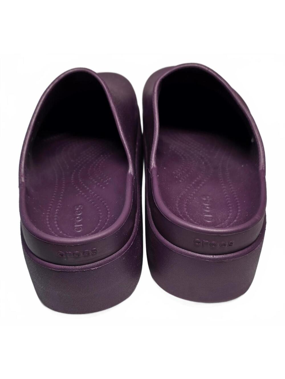 Unisex Crocs Purple Platform Slip-On Clogs Women's Size 9/ Men's 7.5 - Picture 3 of 6